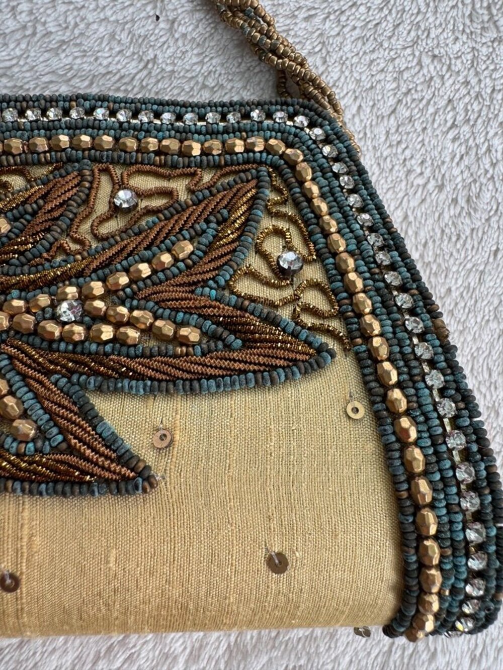 Beaded Rhinestone Mini Handbag - Picture 5 of 12
